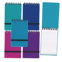 Snopake NoteGuard Wirebound Hardback Notebook 76x127mm Electra Assorted (Pack of 5) 14324