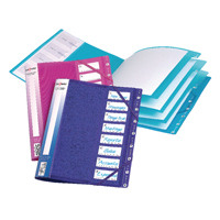 Snopake FileLastic 8-Part Elasticated File Electra Assorted (Pack of 5) 14965