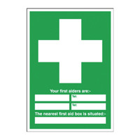 Safety Sign First Aid 600x450mm PVC E91A/R