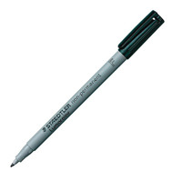 Staedtler Lumocolor Fine Tip Water Soluble OHP Black Pen (Pack of 10) 316-9