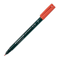Staedtler Lumocolor Fine Tip Permanent OHP Red Pen (Pack of 10) 318-2