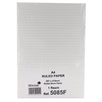 Silvine A4 Paper Single Sheets Unpunched Ruled Feint (Pack of 500) Sheets 5085F