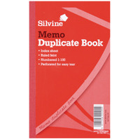 Silvine Duplicate Book 210x127mm Memo Ruled (Pack of 6) 601