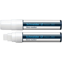 Schneider Maxx 260 Liquid Chalk Chisel Tip Marker 2-15mm White (Pack of 5) 126049