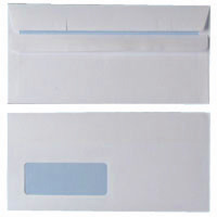 Envelope DL Window 90gsm White Self Seal (Pack of 1000) WX3481