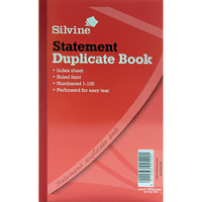 Silvine Duplicate Statement Book 210x127mm (Pack of 6) 609