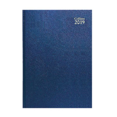 Collins A5 Desk Diary Day/Page 2019 Blue 52