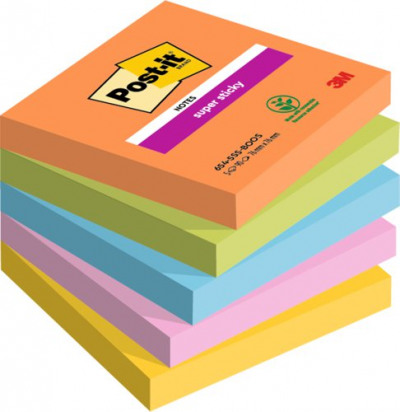 Post-it Super Sticky Notes Boost 76mm x 76mm Pk5
