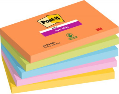 Post-it Super Sticky Notes Boost 76 x 127mm Pk5