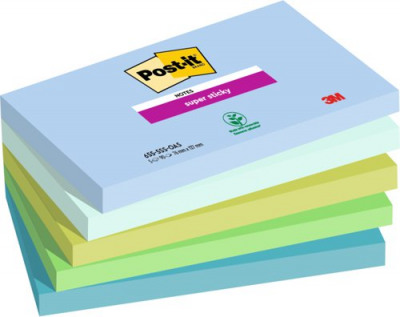Post-it Super Sticky Notes Oasis 76mm x 127mm Pk5