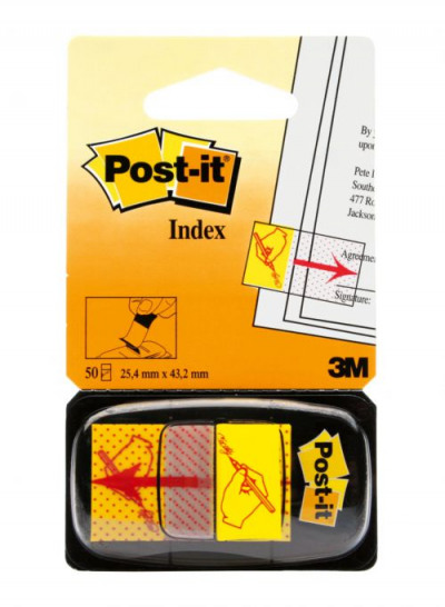 3M Post-It Index Sign Here Icon