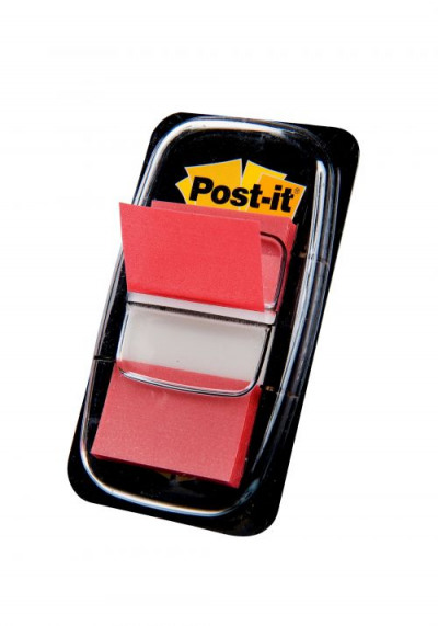 3M Post-It Index 25mm 1 Inch Red 12x50 Tabs