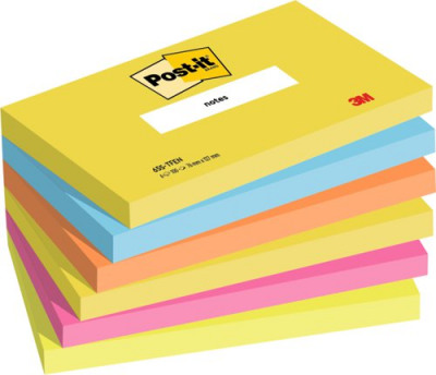 3M Post-It Notes 5x3 Energetic Pack 6