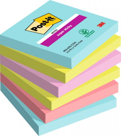 Post-it Super Sticky Notes Miami 76x76mm Pack 6