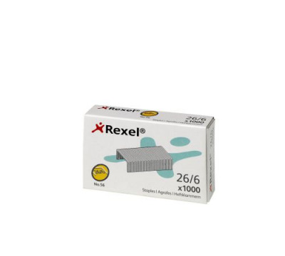 Rexel No.56 Staples 6mm 26/6 Pack 1000