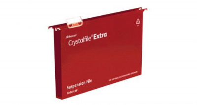 Crystalfile Suspension File Foolscap Red Pack 25