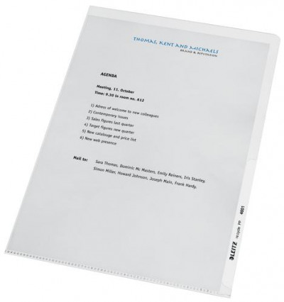 Leitz Recycle A4 Folder Pack 100. Clear