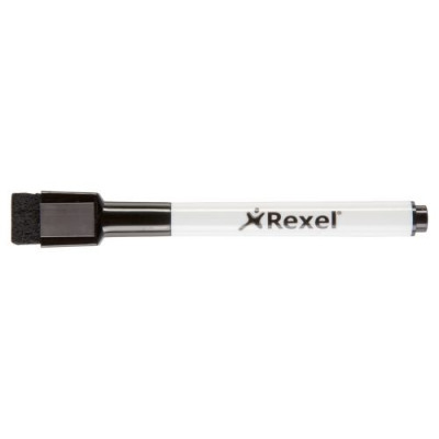 Rexel Magnetic Dry Erase Marker Black Pack 6
