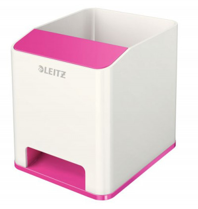 Leitz Wow Sound Pen Holder Duo Colour White/Pink