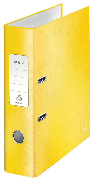 Leitz WOW Lever Arch File A4 80mm Yellow