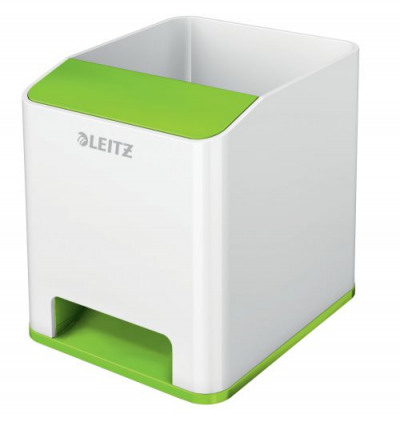 Leitz Sound Pen Holder WOW DuoColour wh/green