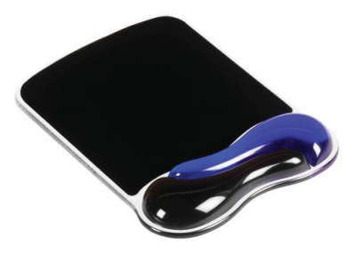 Kensington Duo Gel Mouse Pad Wrist Rest Blue and Smoke