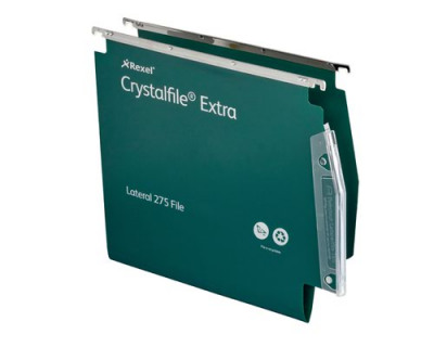Rexel Crystalfile 275 Ltrl File 15mm Grn 25