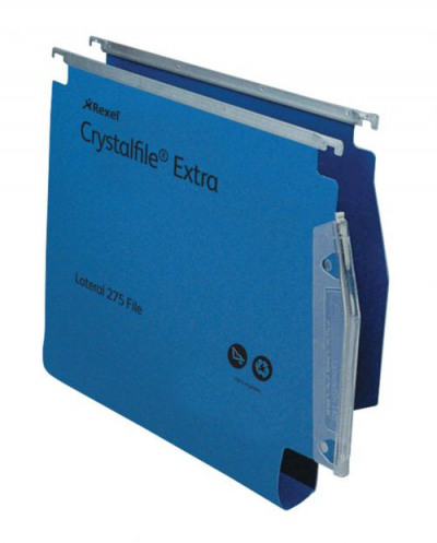 Crystalfile Extra Lateral File Polypropylene 30mm Blue Box 25