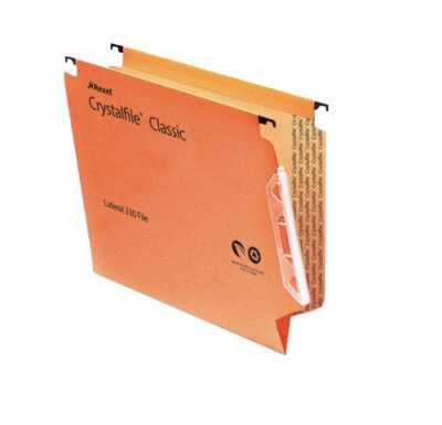 Crystalfile Lateral 330mm File Standard Orange Box 50