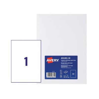 Avery A3 labels Standard Paper Quality