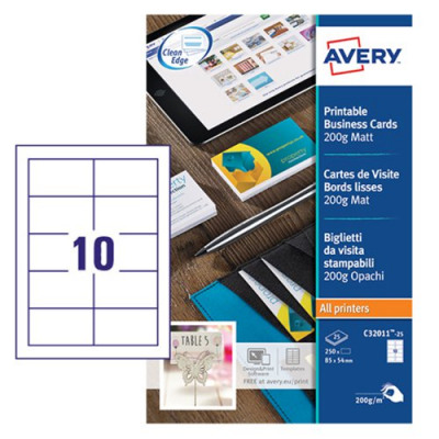 Avery Business Cards Laser Pack 25