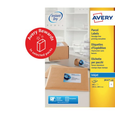 Avery Inkjet Parcel Labels 1up 199.6x289.1mm Pack 100