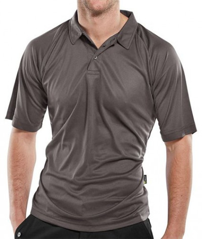 B-Cool Wicking Polo Shirt Grey Med