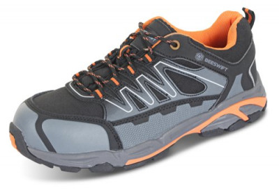 Beeswift Footwear Trainer S3 Composite Black / Orange / Grey Size 11