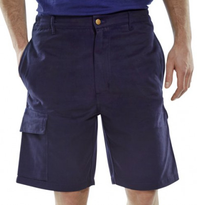 Beeswift Cargo Pocket Shorts Navy Blue 30