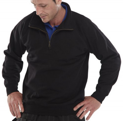 Beeswift Quarter Zip Sweatshirt Black XL