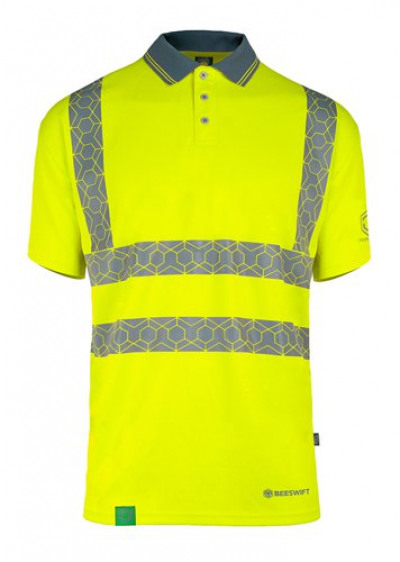 Envirowear Hi-Vis Polo Shirt Short Sleeve Saturn Yellow M