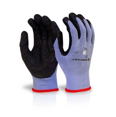 Beeswift MultiPurpose Latex Palm Coated Gloves Black 2XL