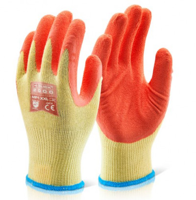 Beeswift MultiPurpose Latex Palm Coated Gloves Orange M