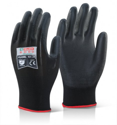 Beeswift Pu Coated Gloves Black L
