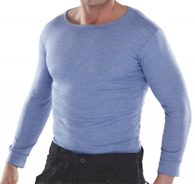Beeswift Long Sleeve Thermal Vest Blue L