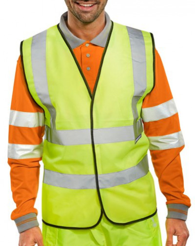 Hi Visibility Vest EN ISO20471 Saturn Yellow XL WCENGXL