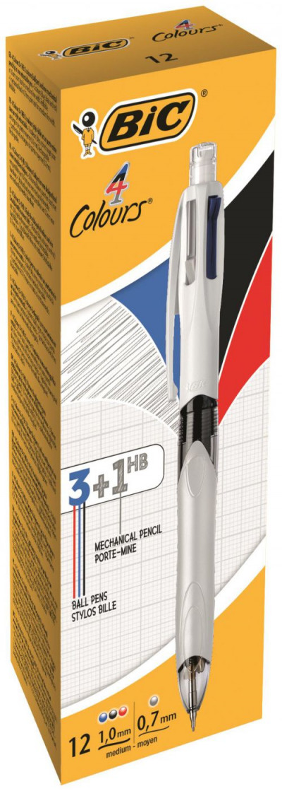 Bic Ball Point Multi-function Pen 4-Colours 3+1HB
