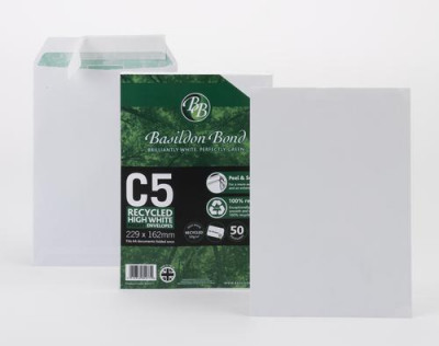 Basildon Bond Envelope C5 Shrinkwrap White 100gsm Pack 50