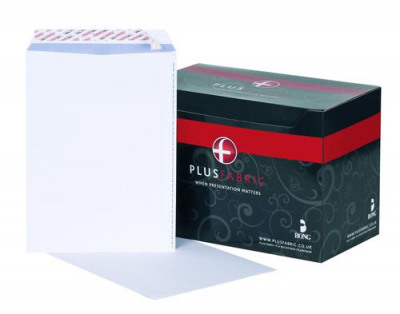 Plus Fabric Envelope 120gsm Peel and Seal C4 White (Pack of 250) K26739
