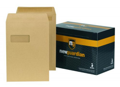 New Guardian Envelope C4 Press n Seal Window Pocket 324x229mm 130gsm Manilla Pack 250