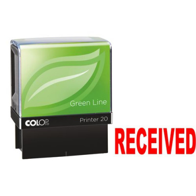 Colop Word Stamp Green Line Received