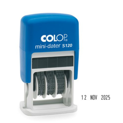 Colop S120 Mini Dater Stamp Self-Inking 12 Years Imprint 20x3.8mm Black