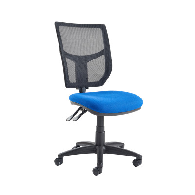 Altino 2 lever high mesh back operators chair with no arms - blue