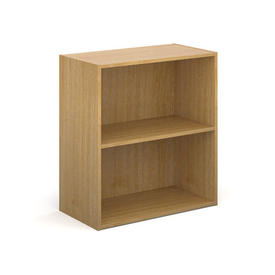 Contract bookcase 830mm high with 1 shelf - oak